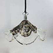 Glass and metal lamp