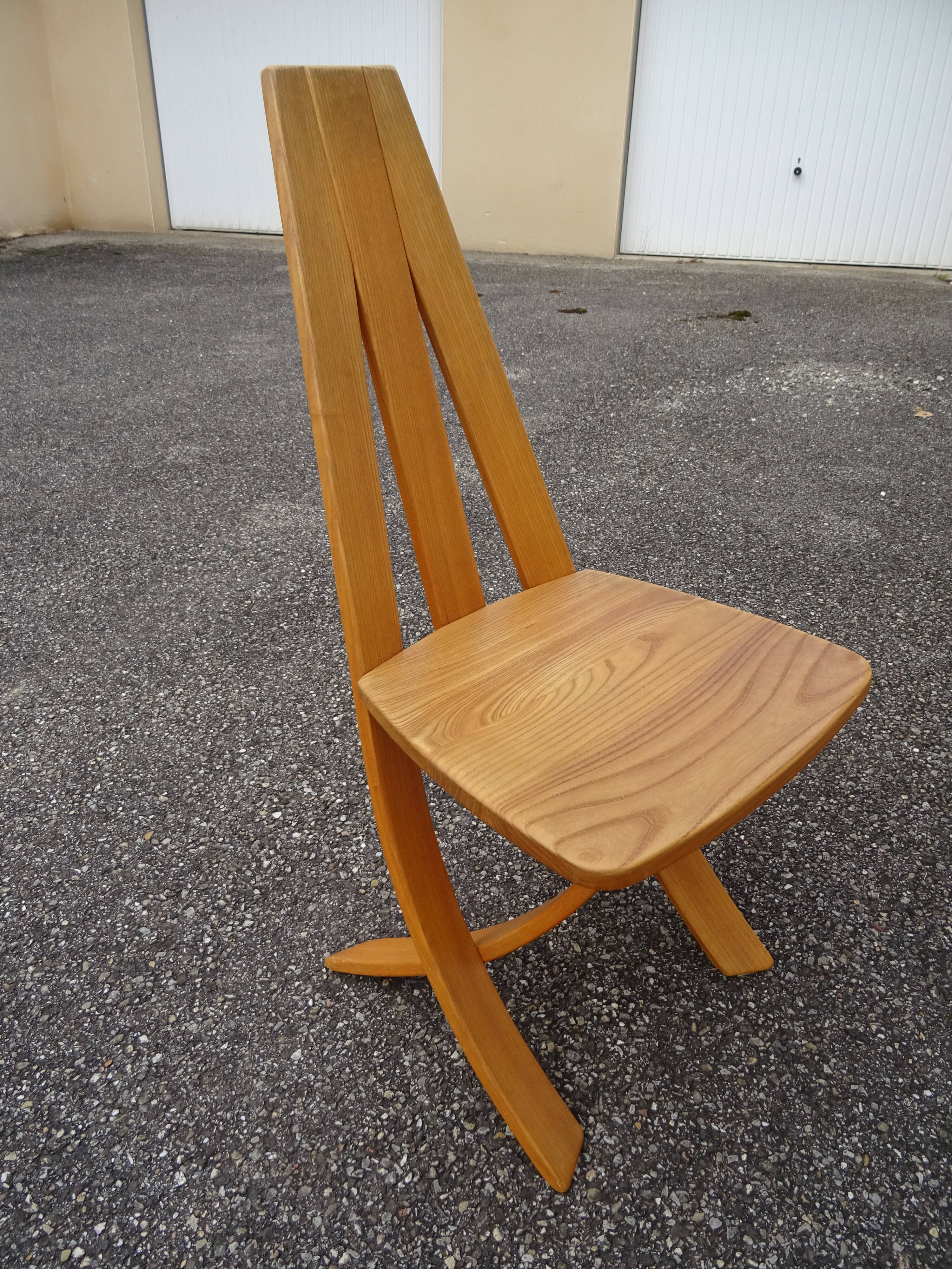 Set of 5 Epona chairs designed by Francis Taglian, France, 1980s.