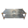 Table basse verre, plexiglas et laiton, 1970-80