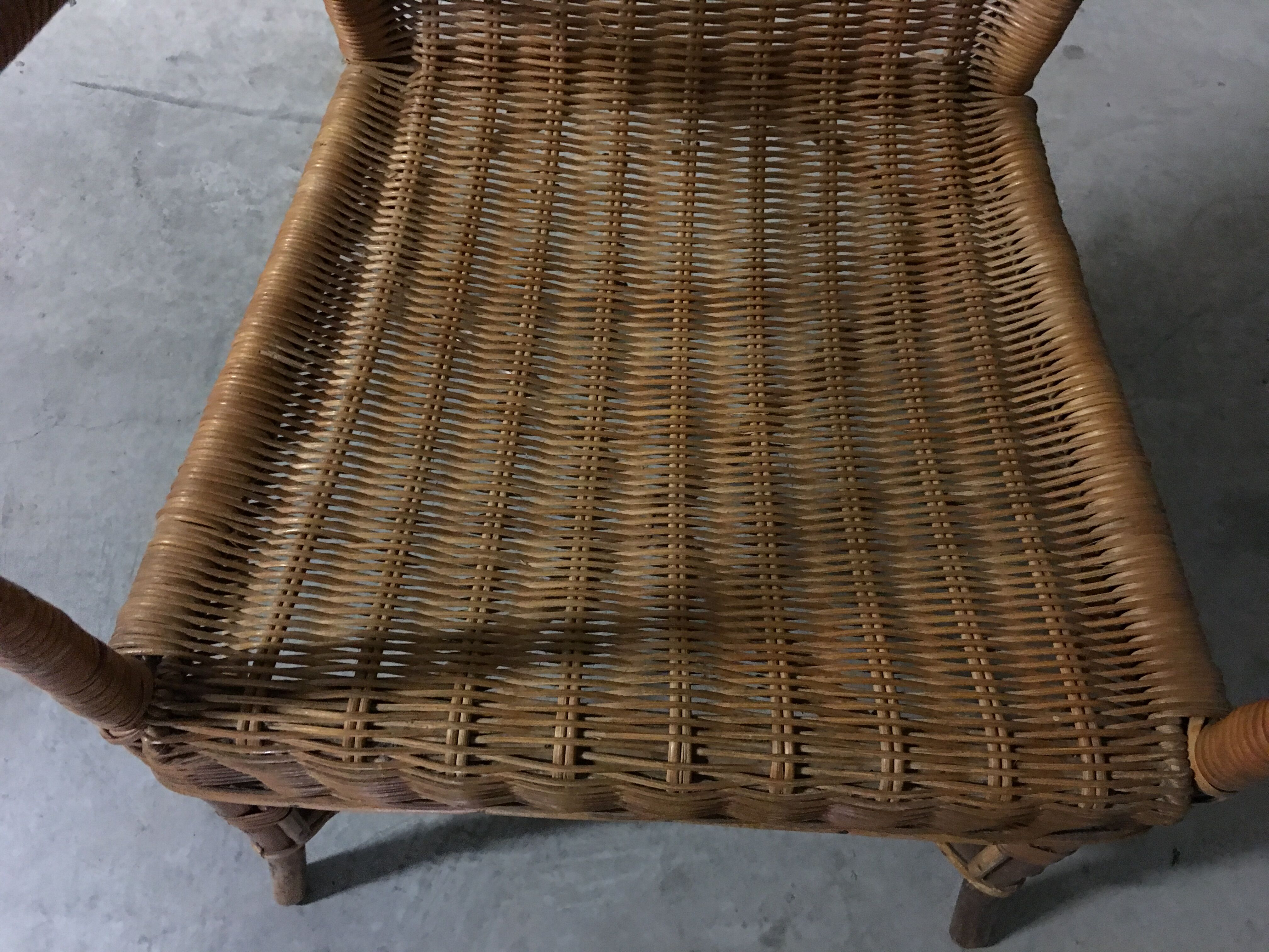 Rattan armchair 60s