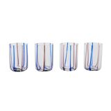 Set of four glasses, Italian design, 1970s, made in Italy