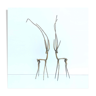Brass gazelle antelopes