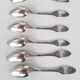 6 silver metal soup spoons by Boulenger, beginning 20th century