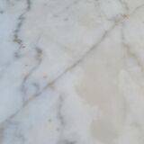 Cast iron bistro table and old oval marble top