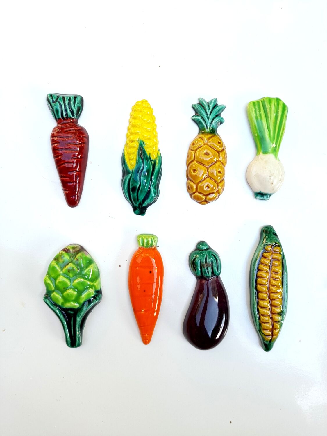 Set of 8 covered rests vegetables Vallauris