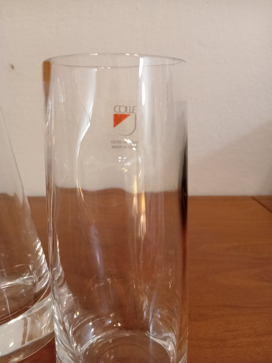 Ice Stopper glasses by Angelo Mangiarotti for Cristallerie Colle, 1980s, set of 3