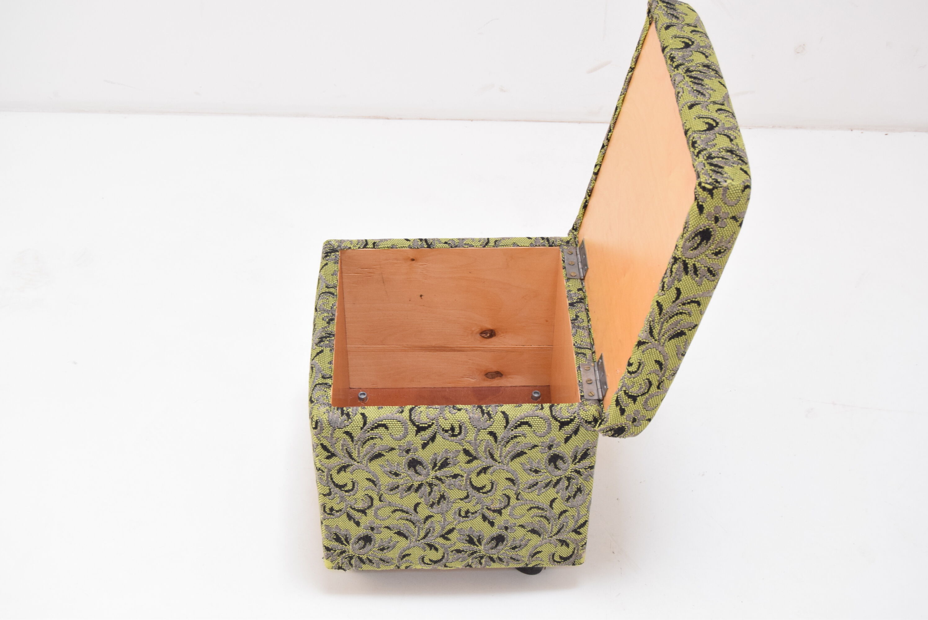 Mid-century Footstool with Wheels,1970's.