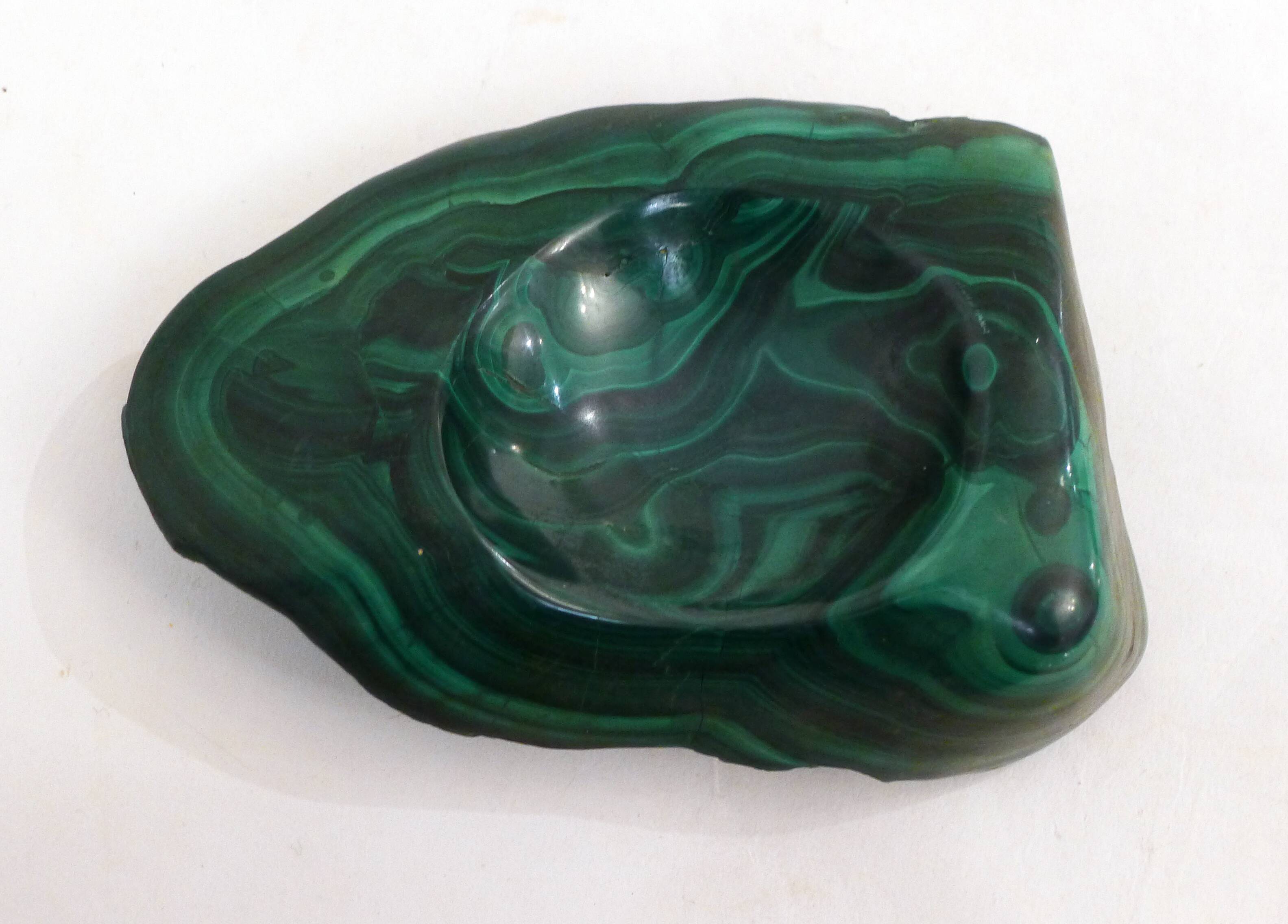 Cendrier bloc malachite