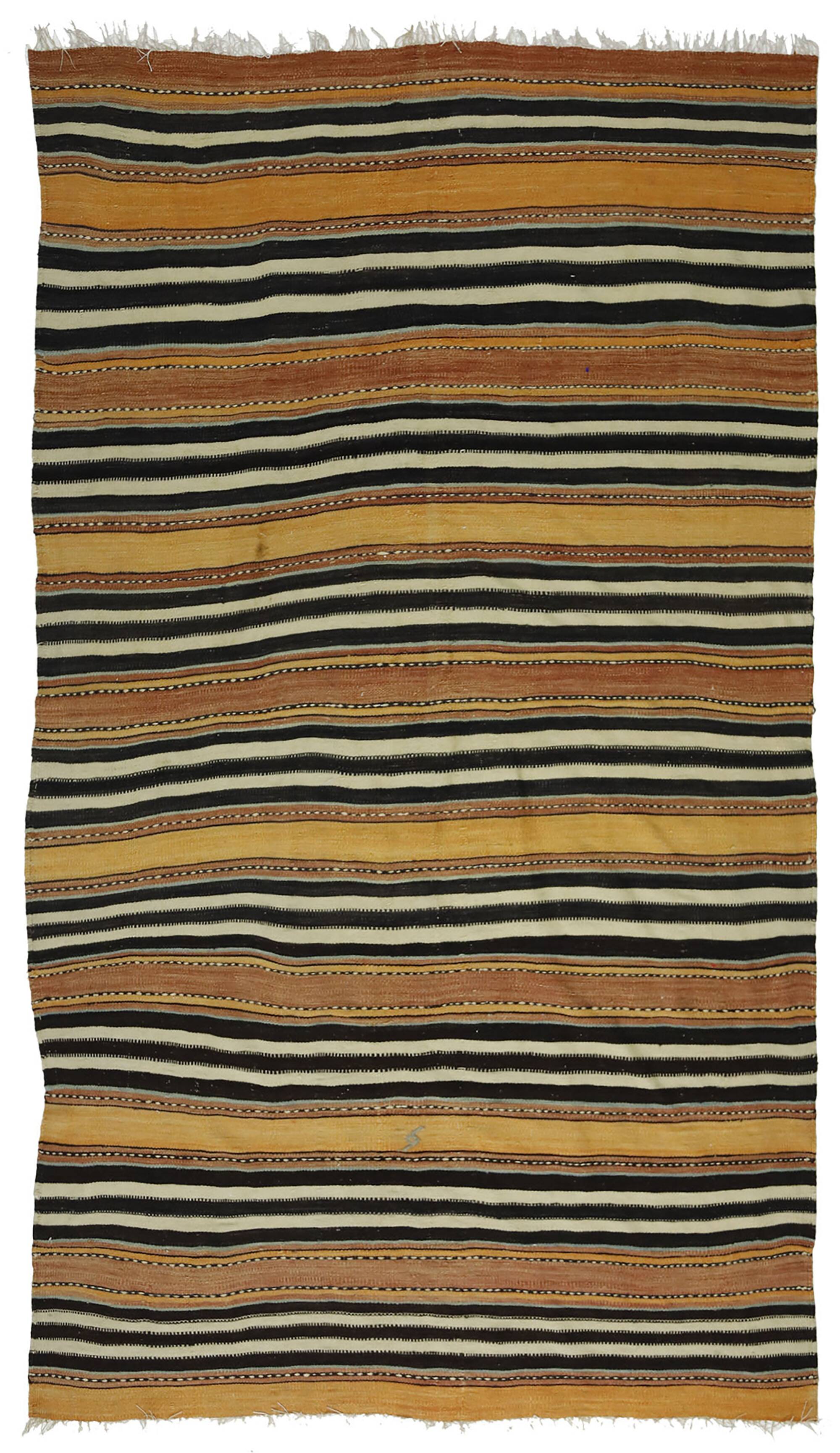 Kilim vintage d’Usak, 243 x 144 cm, laine 100 %, tissé à la main – années 1
