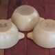 Set of 3 vintage village stoneware bowls, breakfast bowl, vintage ear bowl.