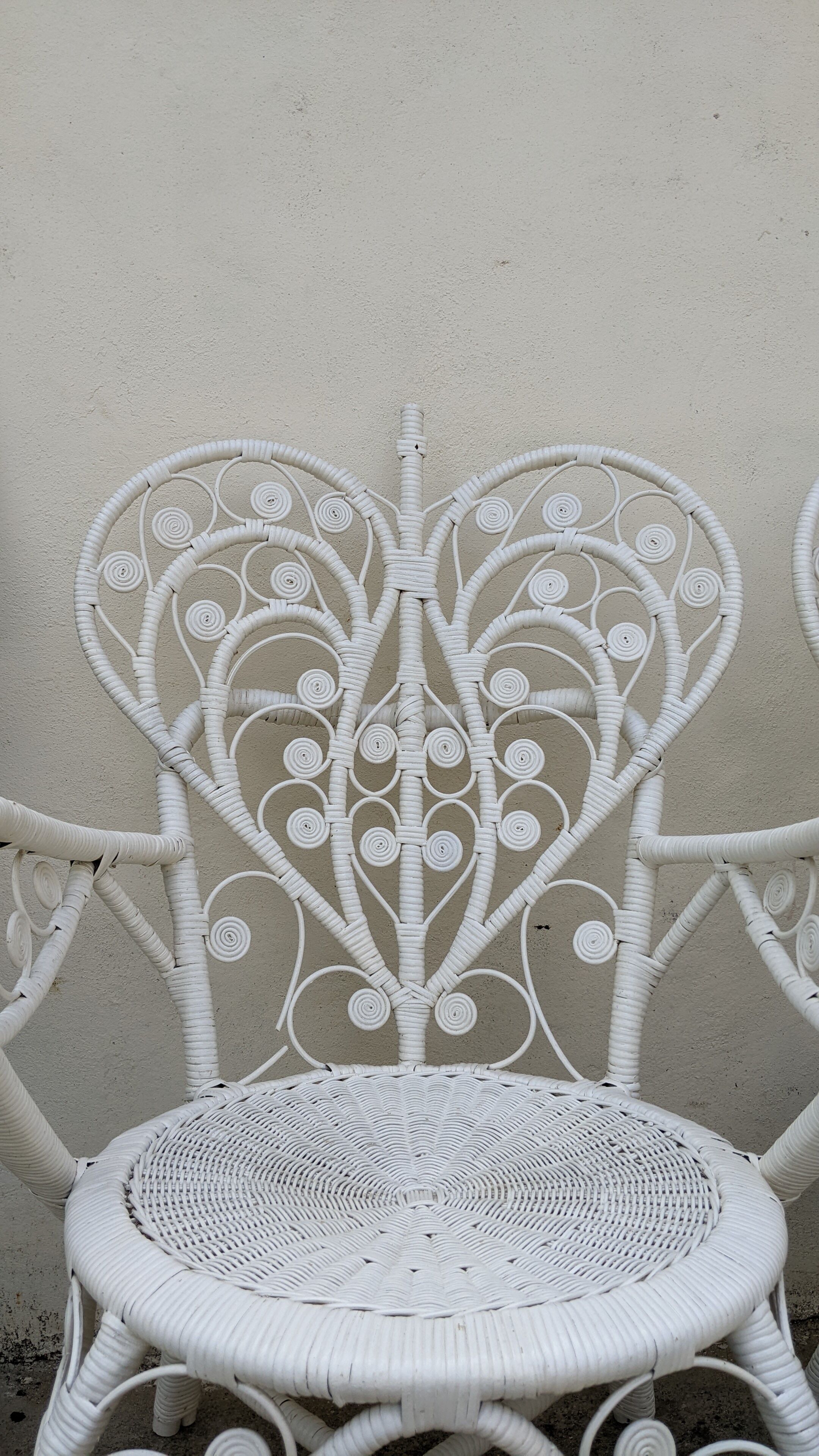 Peacock rattan armchairs