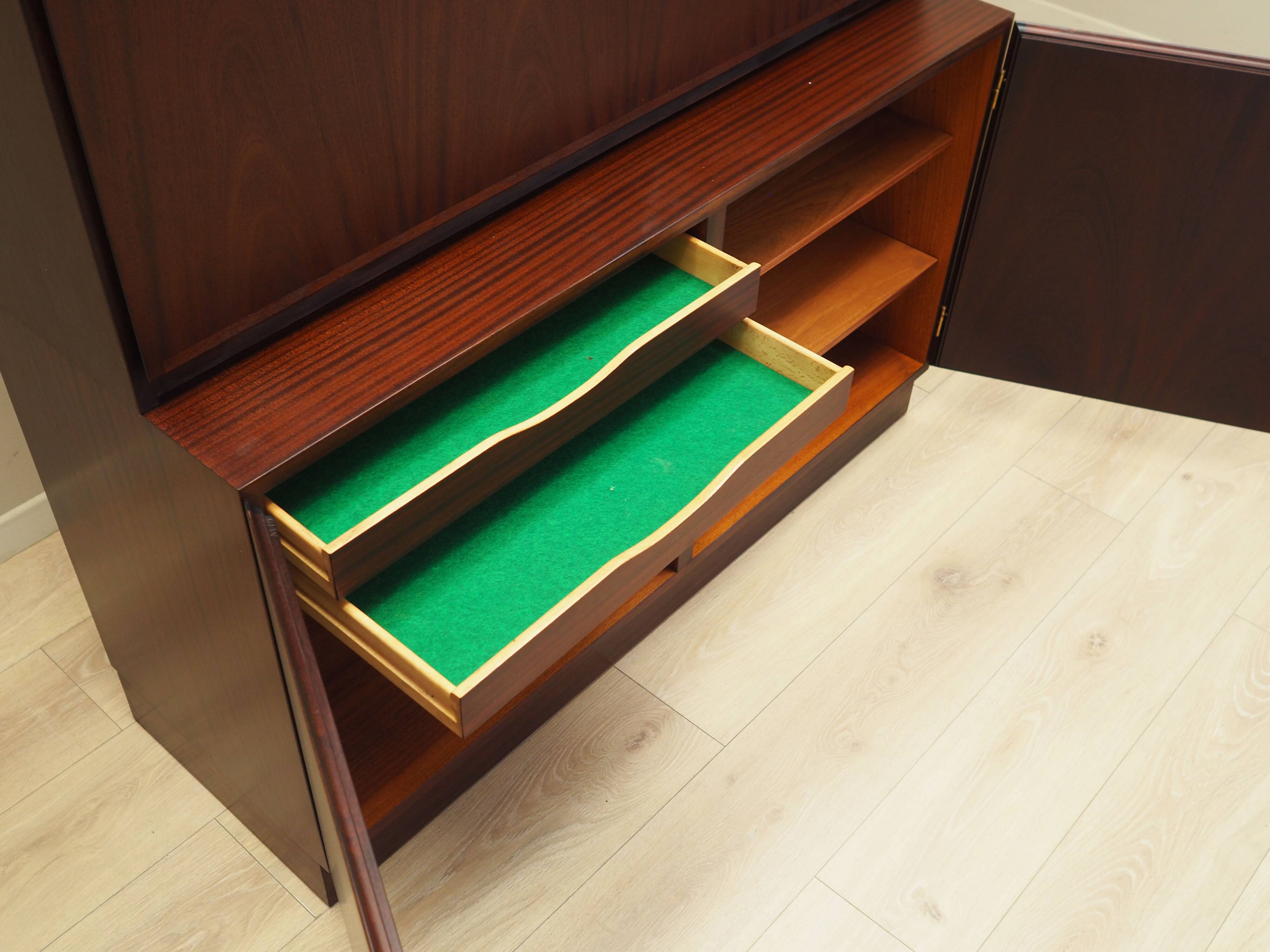 Mahogany bookcase, Danish design, 1970s, manufacture: Omann Jun