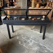 Antique display cabinet on legs
