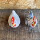 Salt & Pepper Shaker Chicken & Rooster Shape Ceramic Made In France Vintage