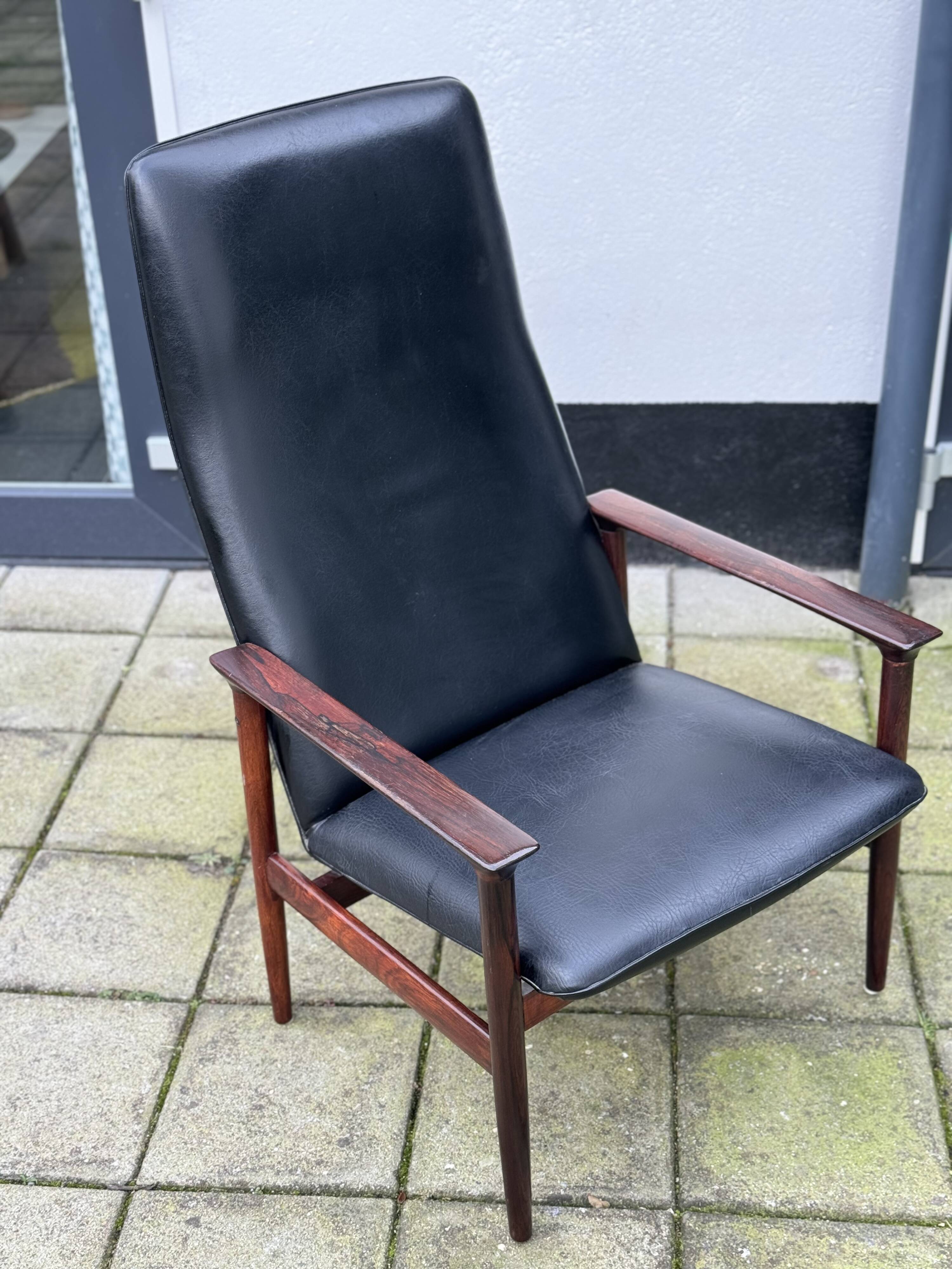 Vintage Norweigan Rosewood Highback Chair