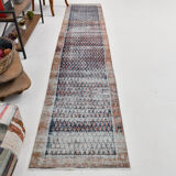 Navy blue persian runner rug, 365x77cm
