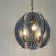 Blue glass ceiling light with exclusive Italian design by VECA, 1960s, Italy.