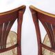 4 chaises de café viennoises en bois et cannage, restaurées, début du XXe siècle