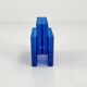 Transparent blue magazine rack by Giotto Stoppino for Kartell, 1970