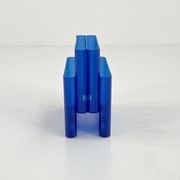 Transparent blue magazine rack by Giotto Stoppino for Kartell, 1970