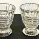 Paire vases géométriques semi-cristal vintage