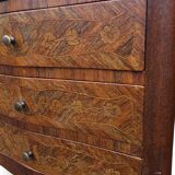 Pair of Louis XV style bedside tables with rosewood marquetry