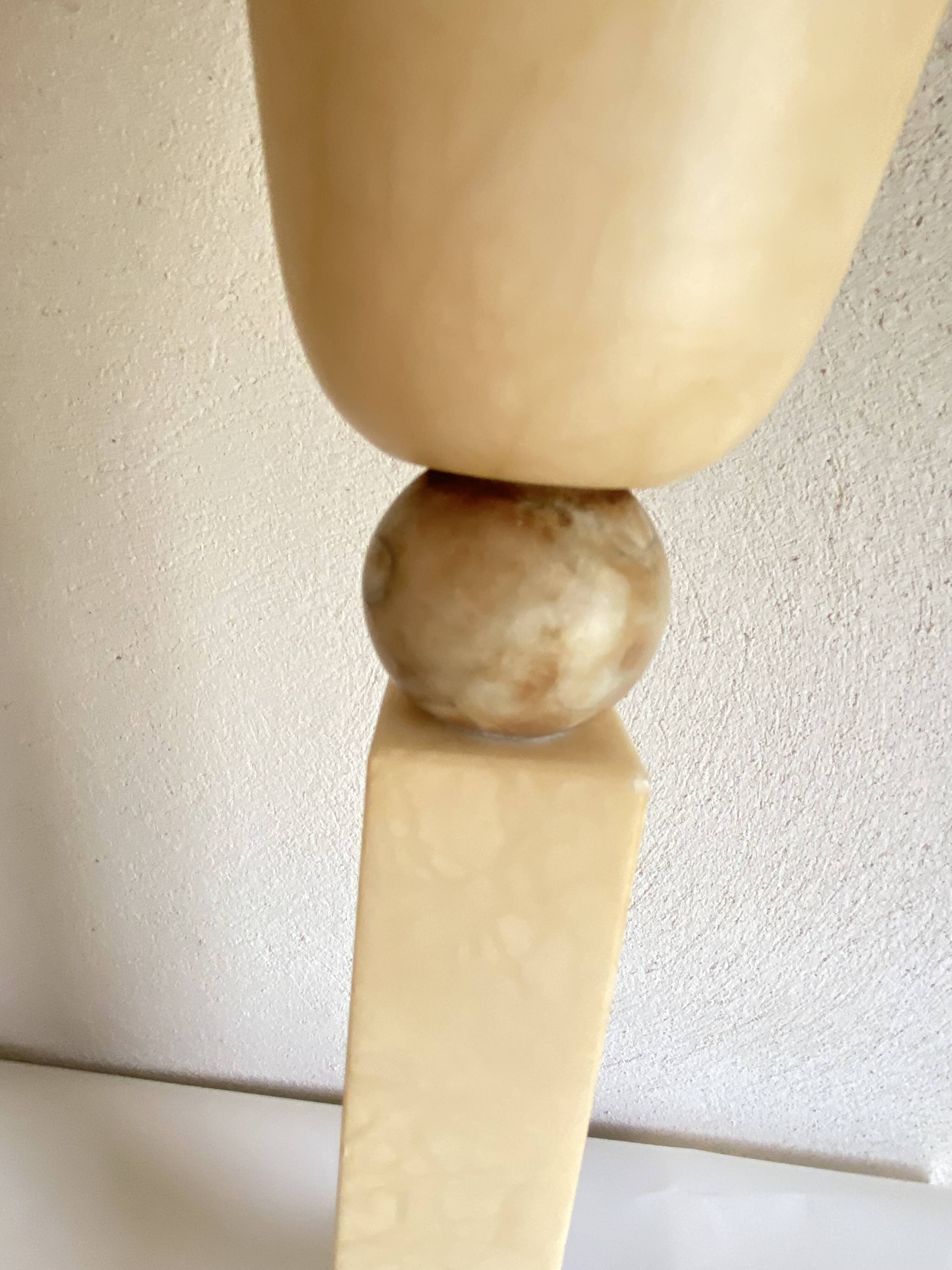 Alabaster lamp Pegasan, 1970s