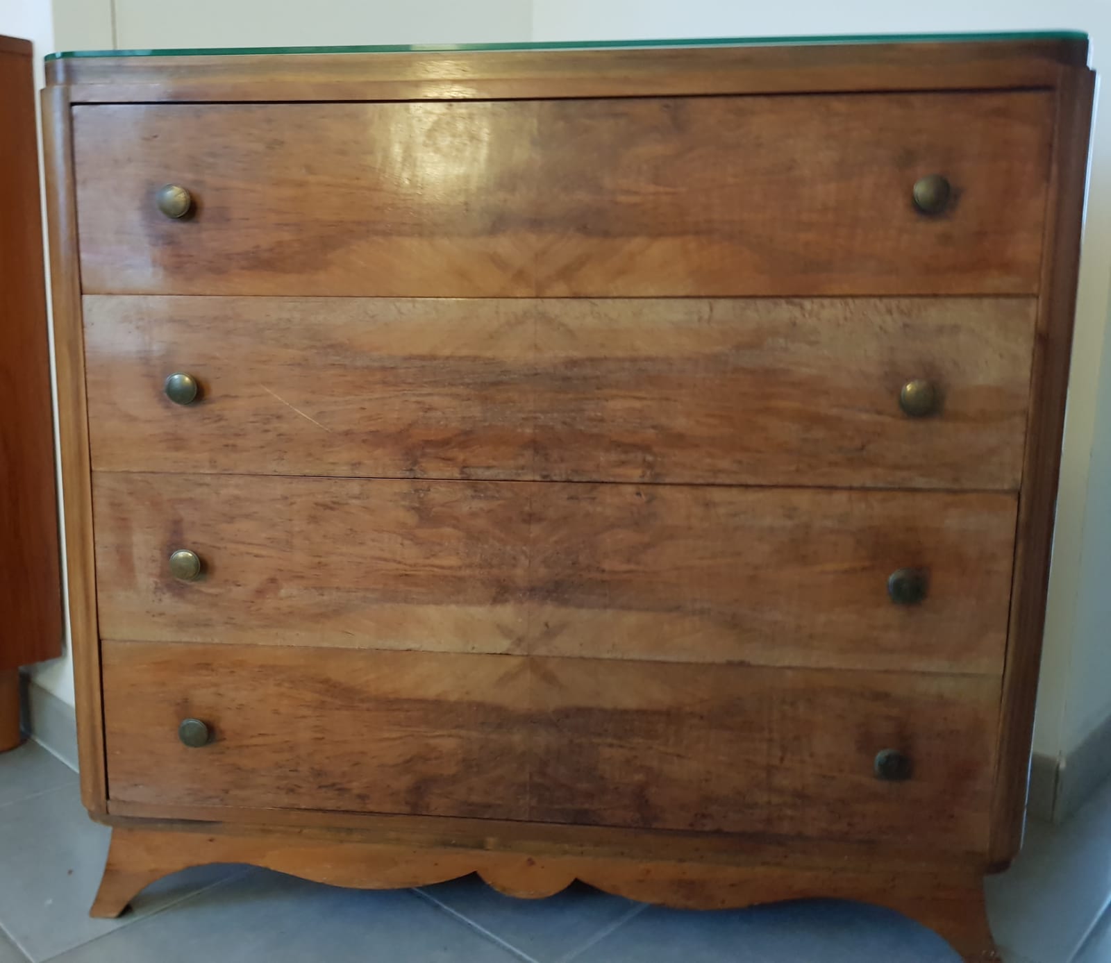 Walnut chest of drawers 1950