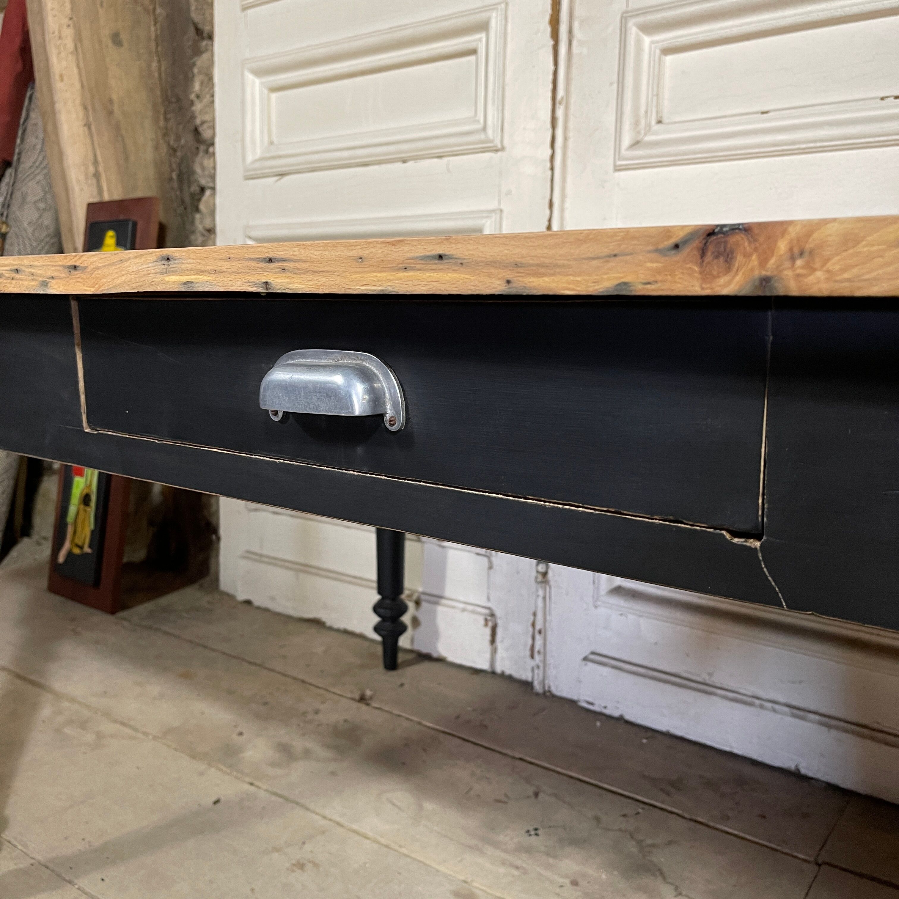 Patinated farmhouse table