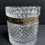 Cylindrical box – Crystal and gilded bronze