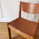 Elm and leather chair, Maison Regain, 1970/80