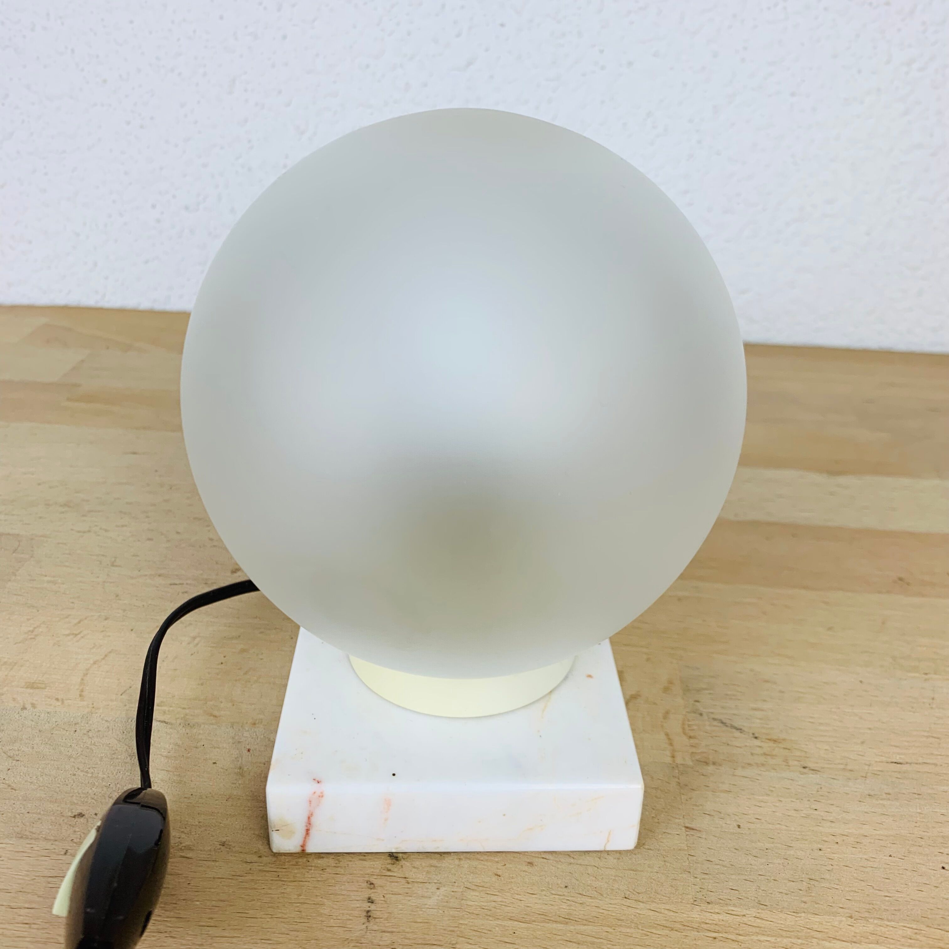 Art deco lamp fawn brass and marble