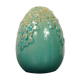 Cracked ceramic ovoid vase
