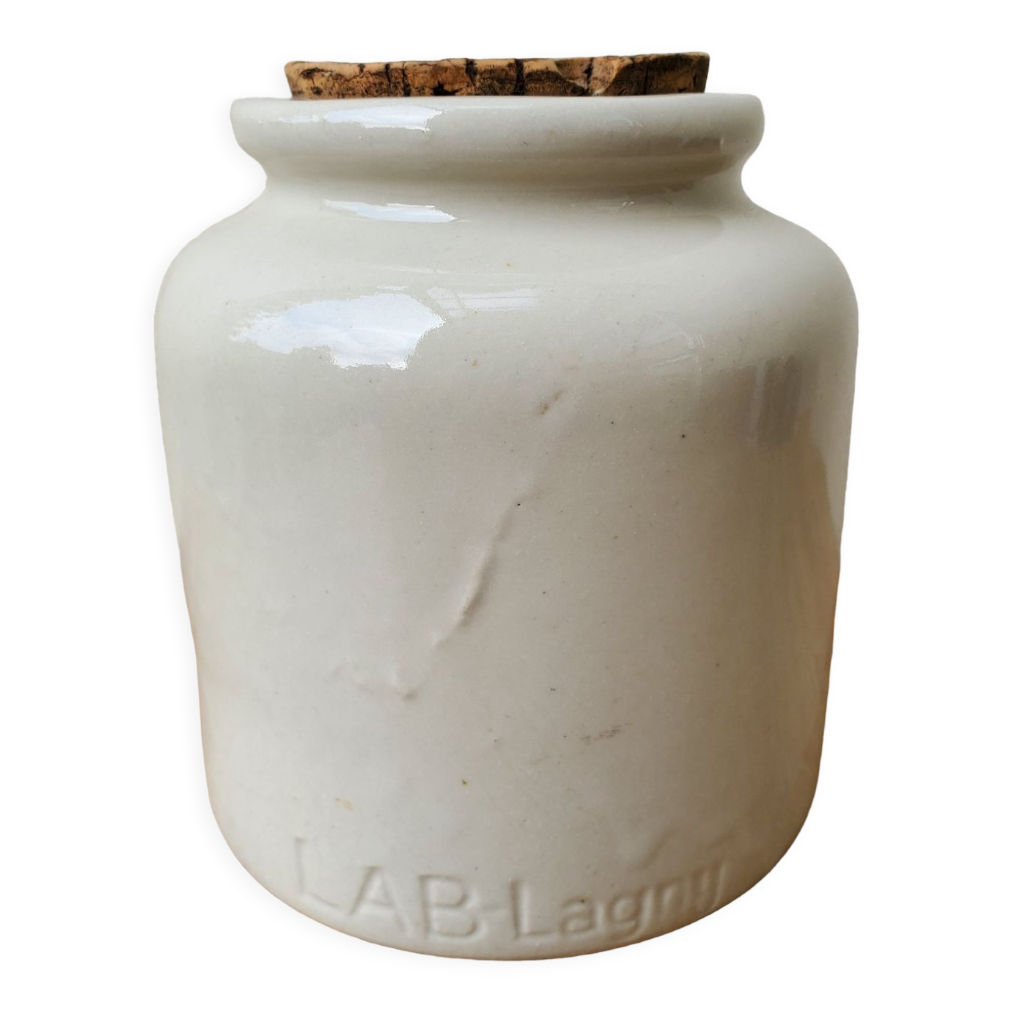 Mustard pot in stoneware LAB Lagny