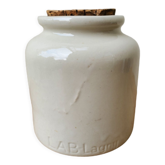 Mustard pot in stoneware LAB Lagny