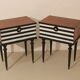 Pair of bedside table restyled swing door year 60