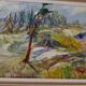 Framed oil on panel "Landscape", Sweden mid 20th century