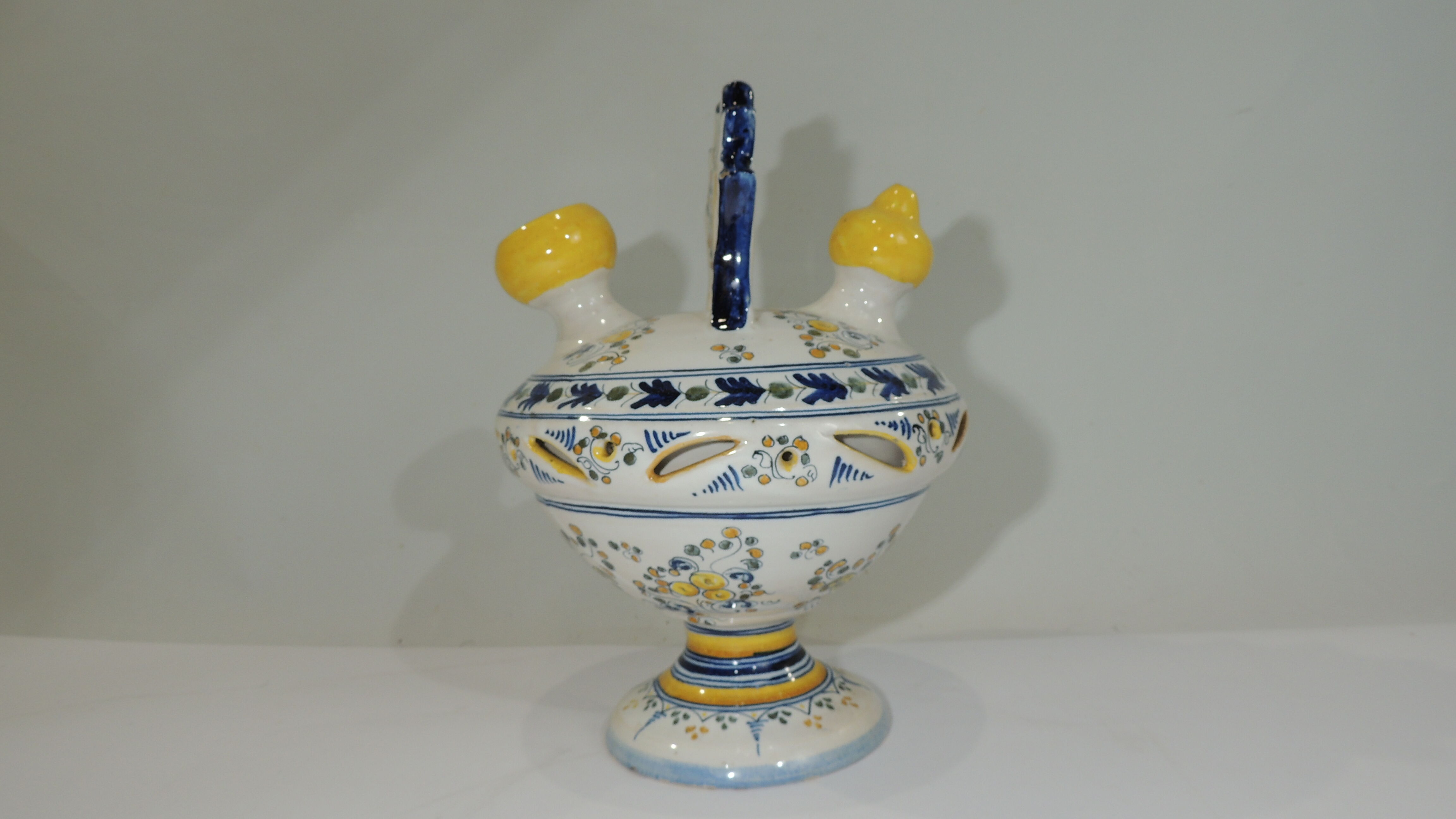 Gargoulette/Glazed terracotta jug/vintage/pitcher