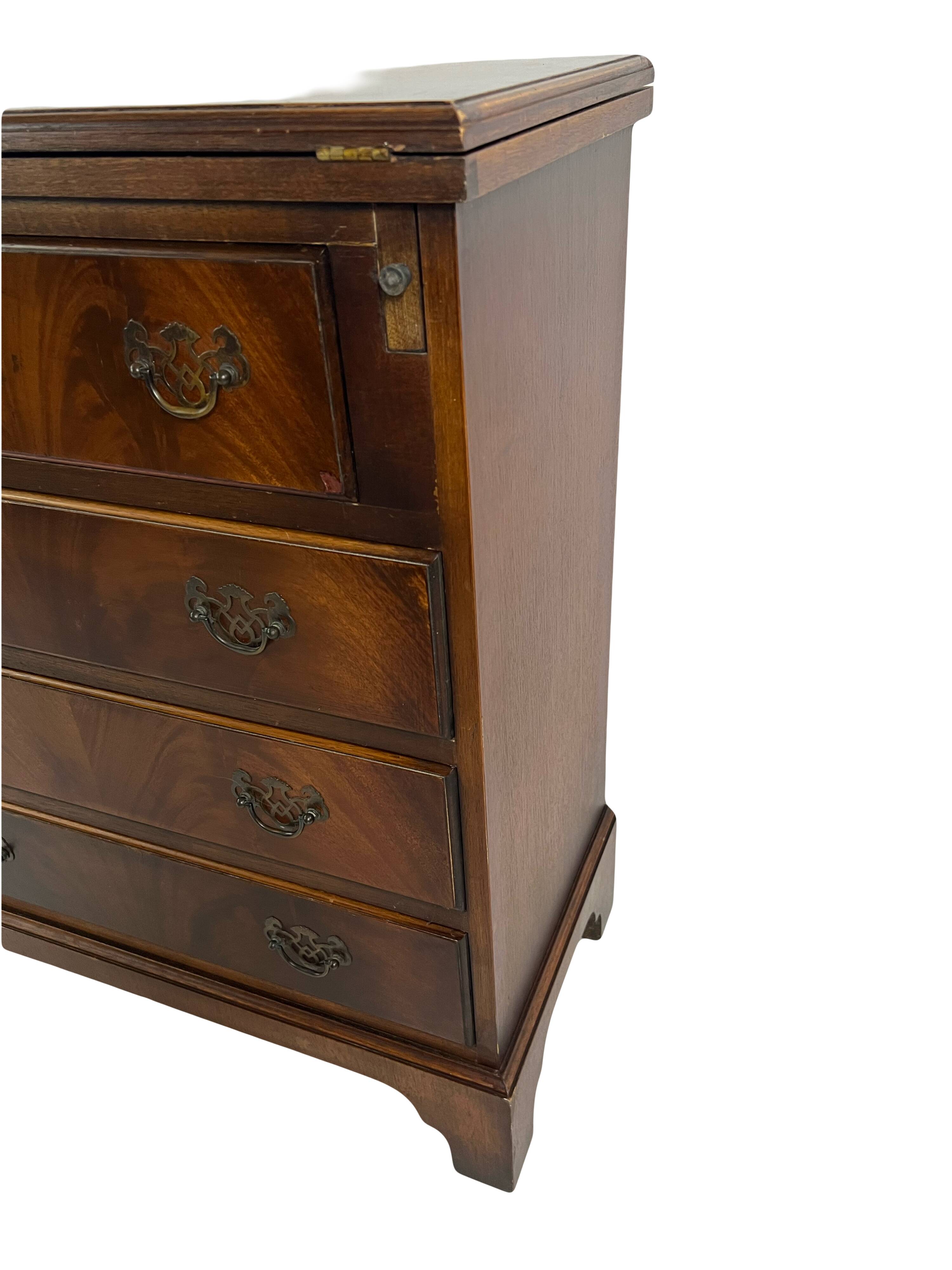 Mahogany chest of drawers – Burton Reproductions, England, 1970s