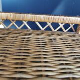 Vintage rattan shelf 3 shelves