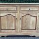 Renovated Parisian-style sideboard in light raw solid wood