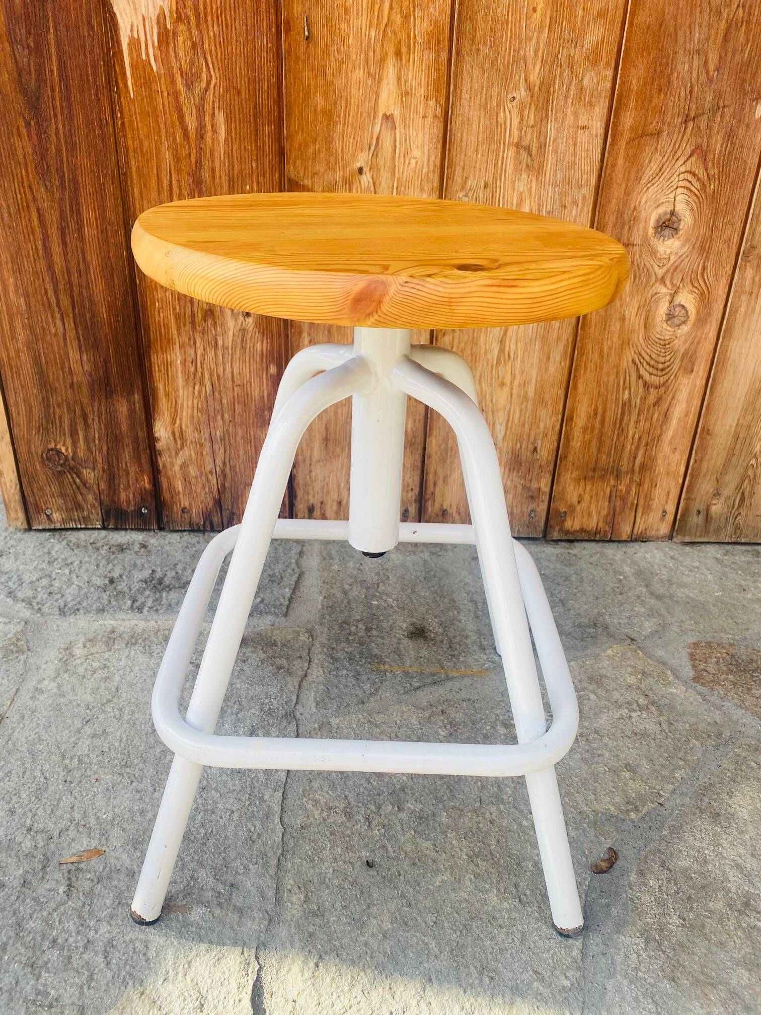 Vintage adjustable swivel stool