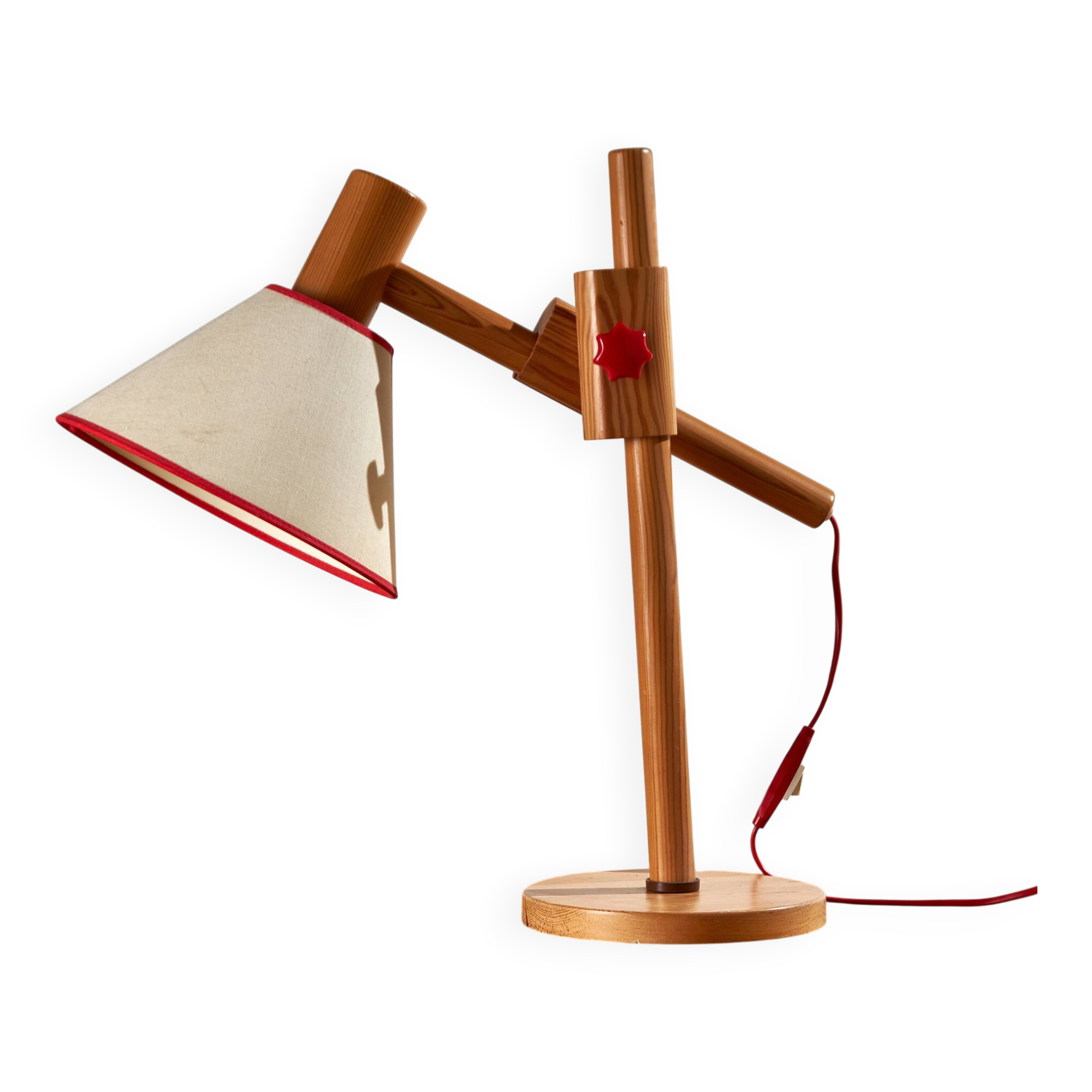 Solid pine table lamp by Lys
