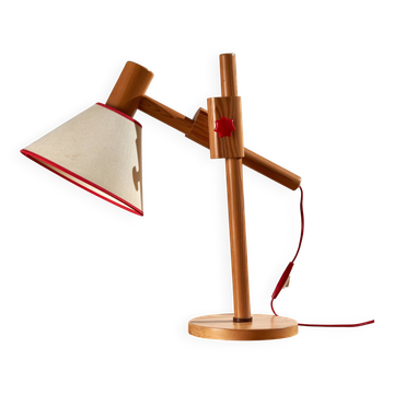 Lampe de table en pin massif de Lys