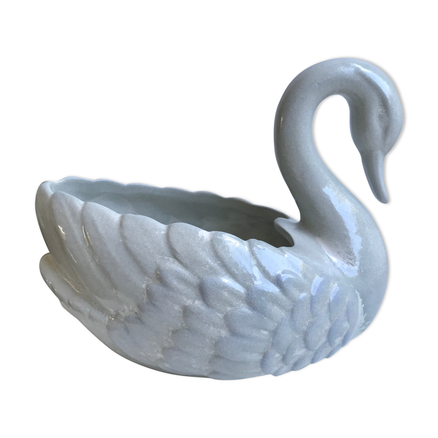 Empty ceramic swan pocket 60s