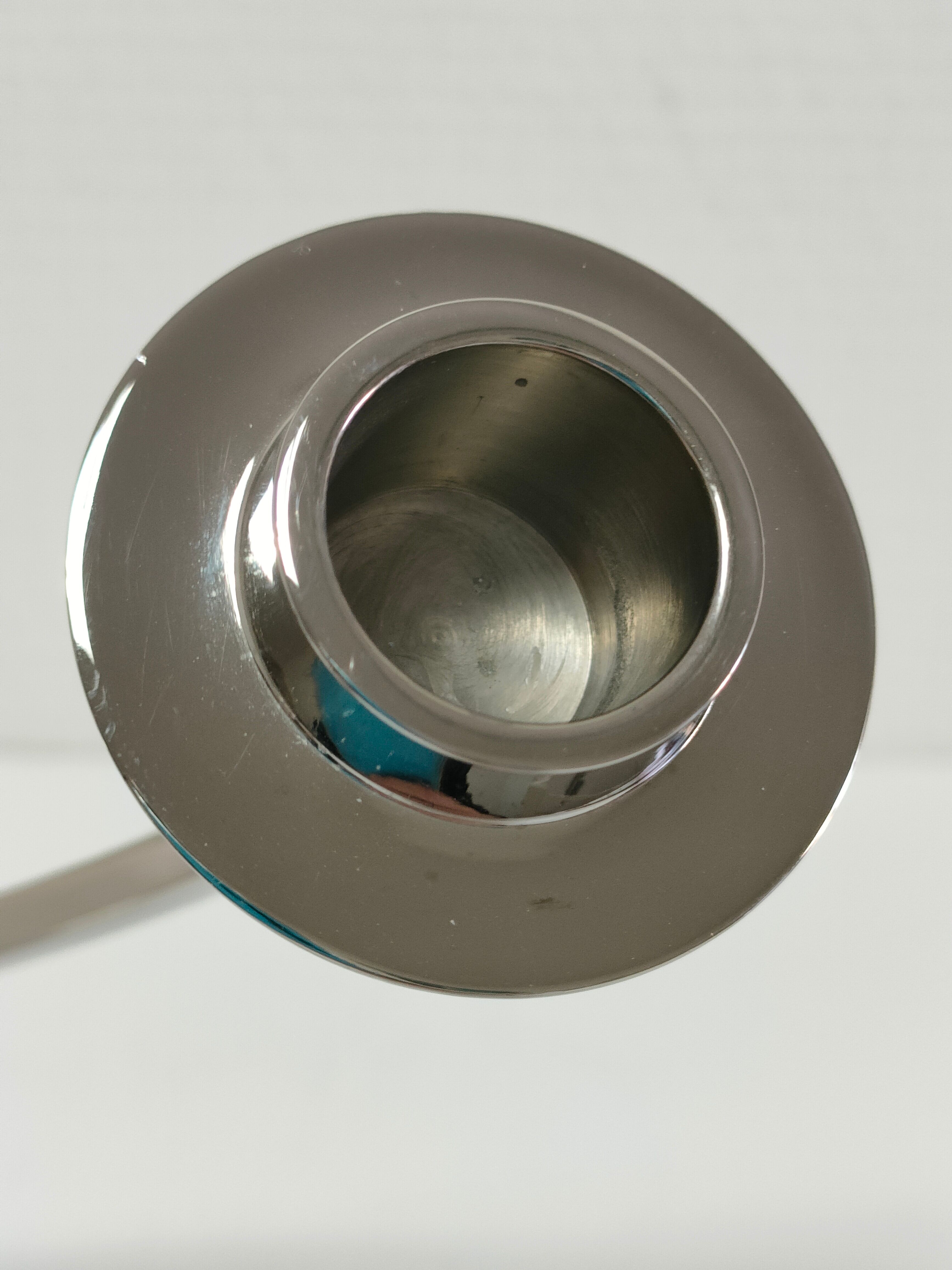 Candle holder brass chrome contemporary design