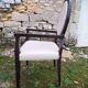 Set armchairs and chairs medallion design