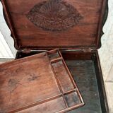 Ethnic carved wooden worker's furniture