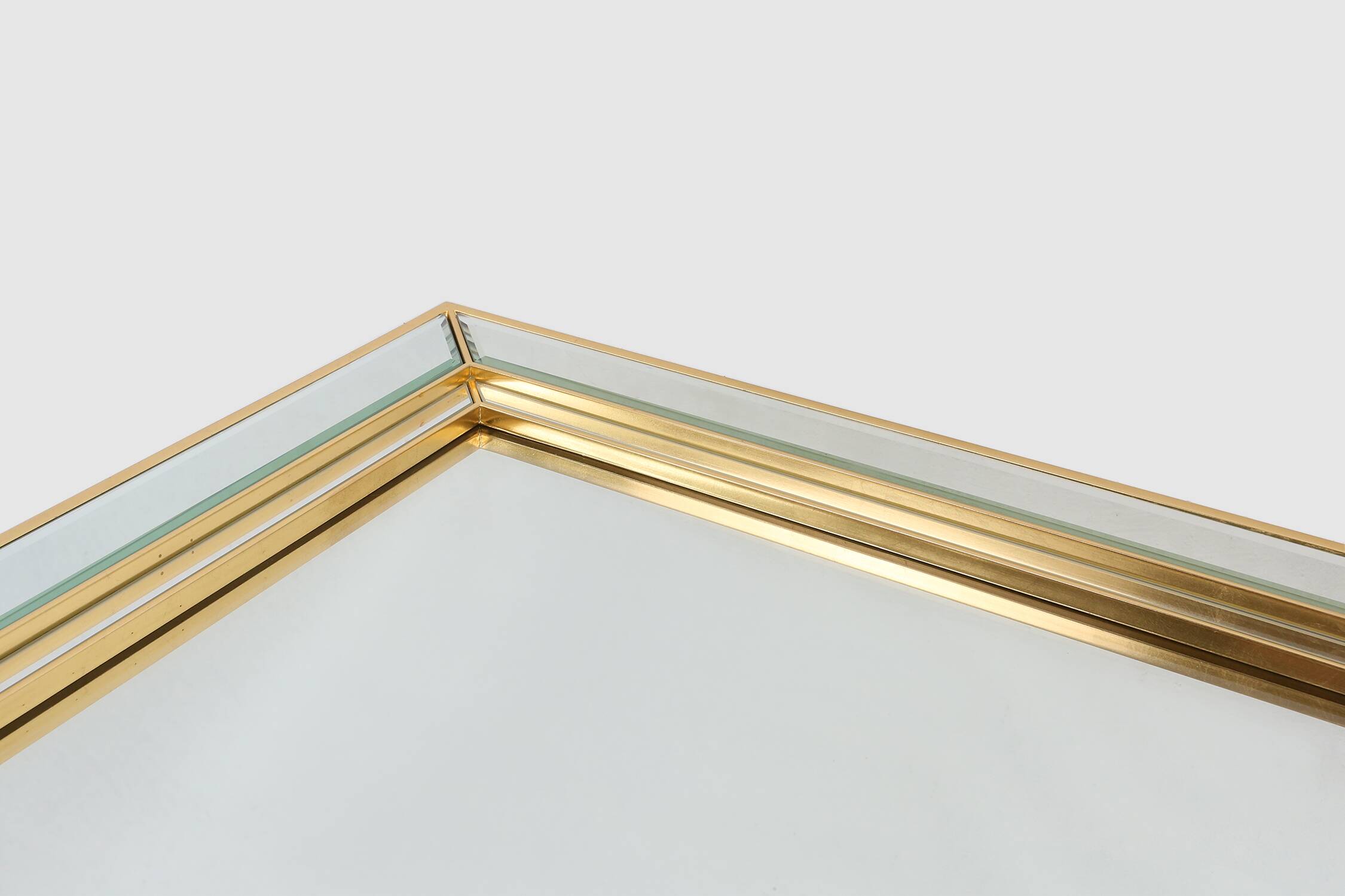 Large Hollywood Regency style Deknudt mirror, Belgium ca. 1980
