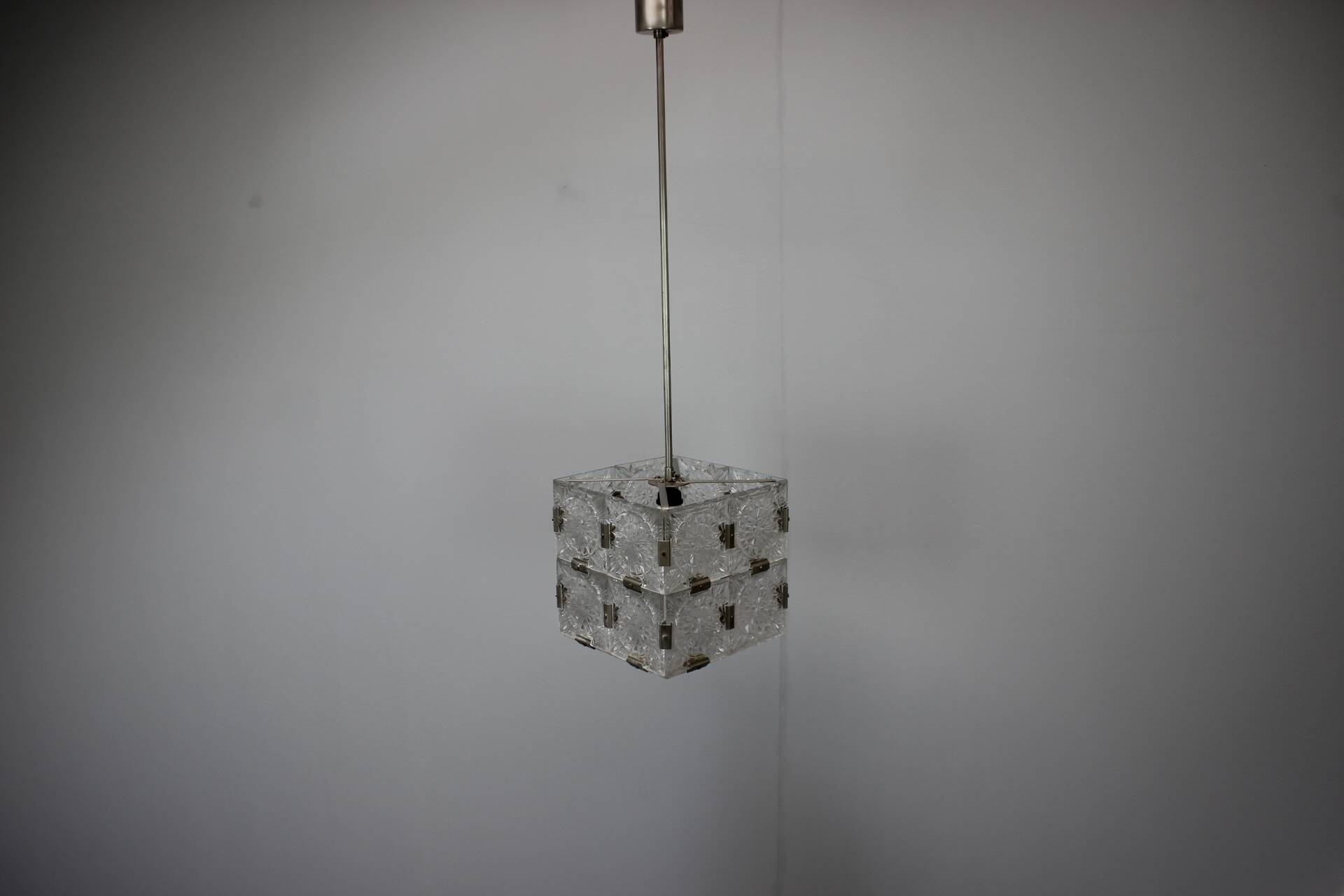 Mid-Century Glass Pendant by Kamenicky Šenov, 1960s, Czechoslovakia